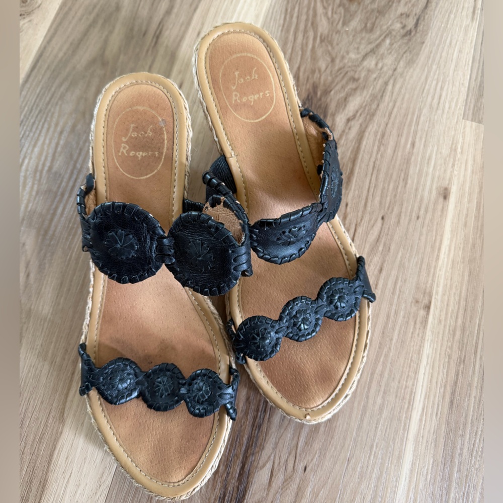 Jack Rogers Natural Raffia Shelby Wedges